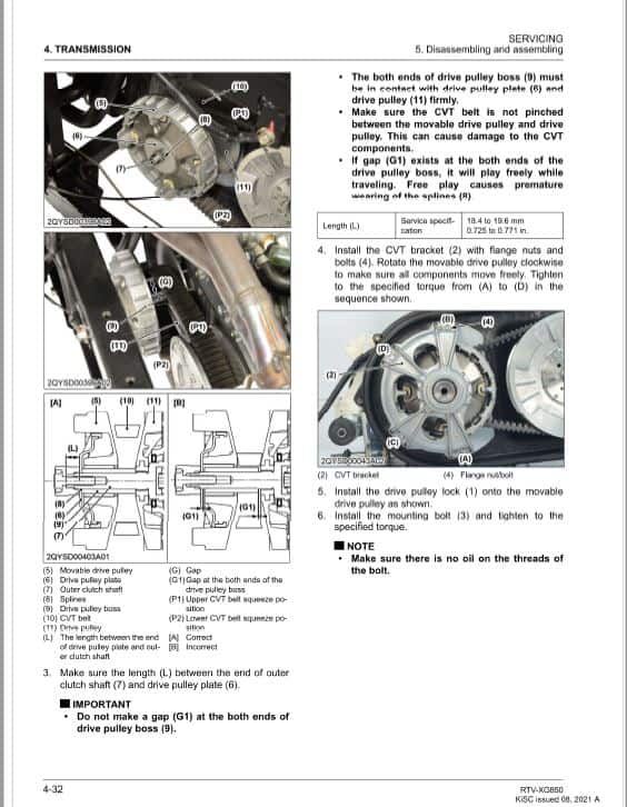 Kubota RTV-XG850 Utility Vehicle Workshop Service Repair Manual