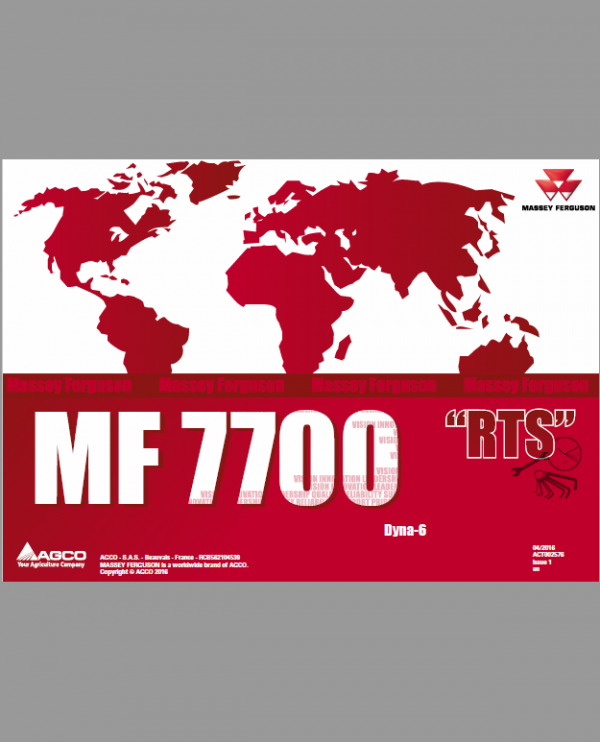 Massey Ferguson 7719, 7720, 7722, 7724, 7726 Tractor Service Manual Workshop Guide
