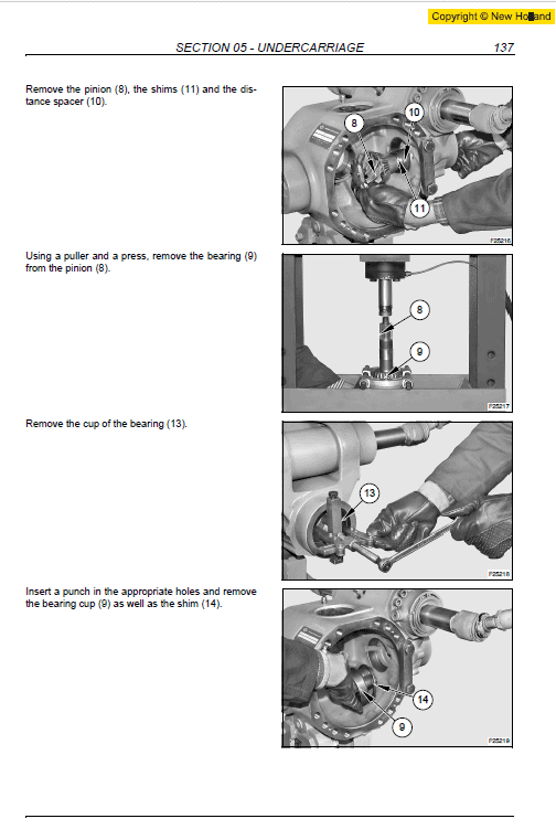New Holland MH2.6 and MH3.6 Tier 3 Wheeled Excavator Manual Workshop Guide