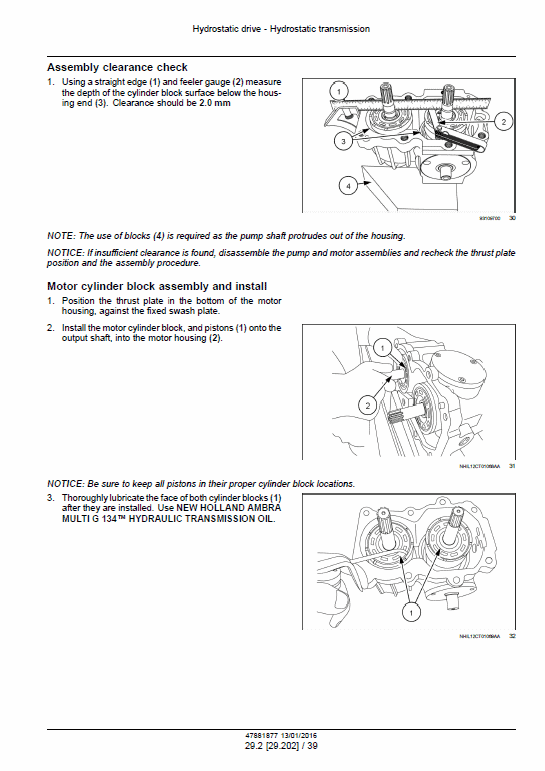 New Holland Workmaster 33 and 37 Tractor Service Manual Workshop Guide