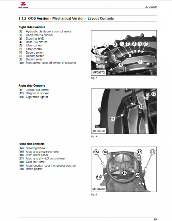 Massey Ferguson 3707, 3708, 3709, 3710 Tractor Manual Workshop Guide