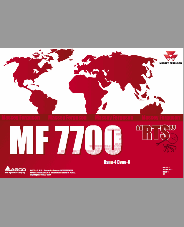Massey Ferguson 7714, 7715, 7716, 7718 Tractor Service Manual Workshop Guide