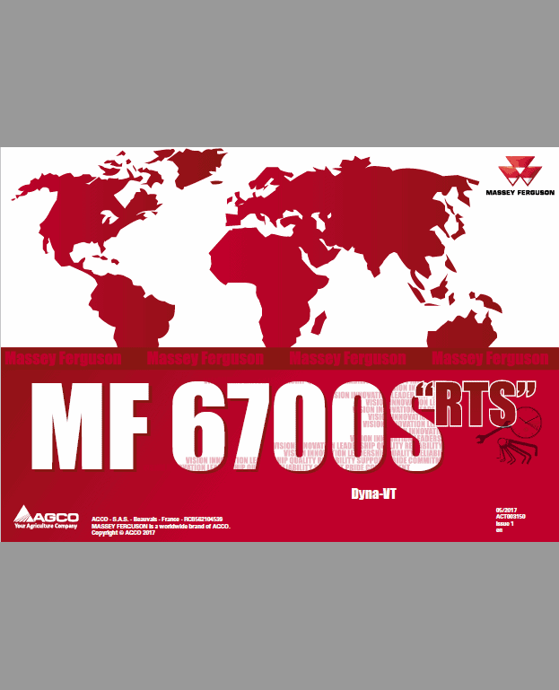 Massey Ferguson 6712S, 6713S, 6714S Tractor Service Manual Workshop Guide