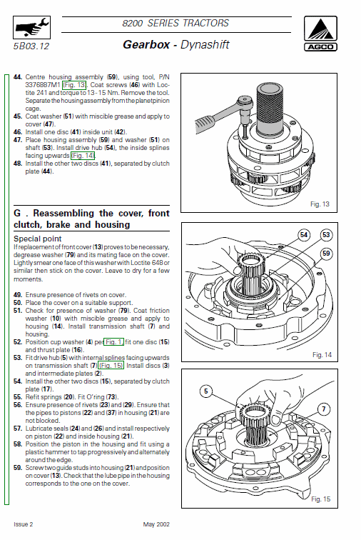 Massey Ferguson 8210, 8220, 8240, 8250 Tractor Service Manual Workshop Guide