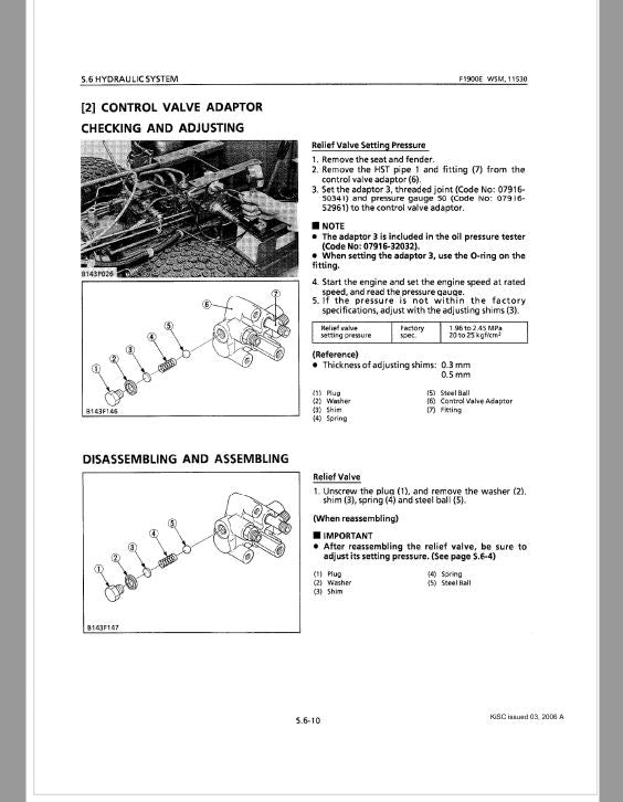 Kubota F1900, F1900E Front Mower Workshop Repair Manual