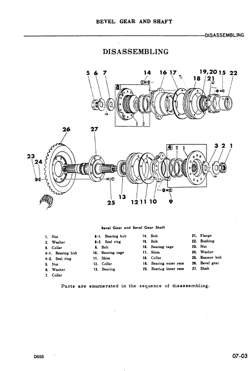 Komatsu D55S-3 Dozer Service Manual Workshop Guide