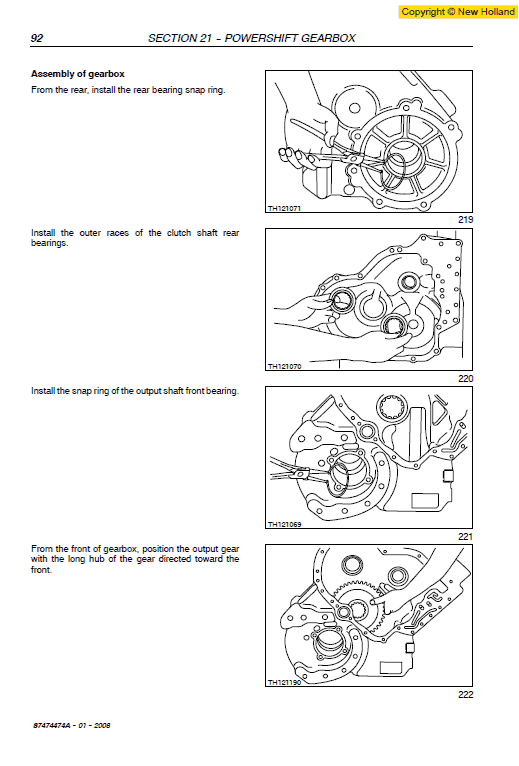New Holland LM732 Telehandlers Service Manual Workshop Guide