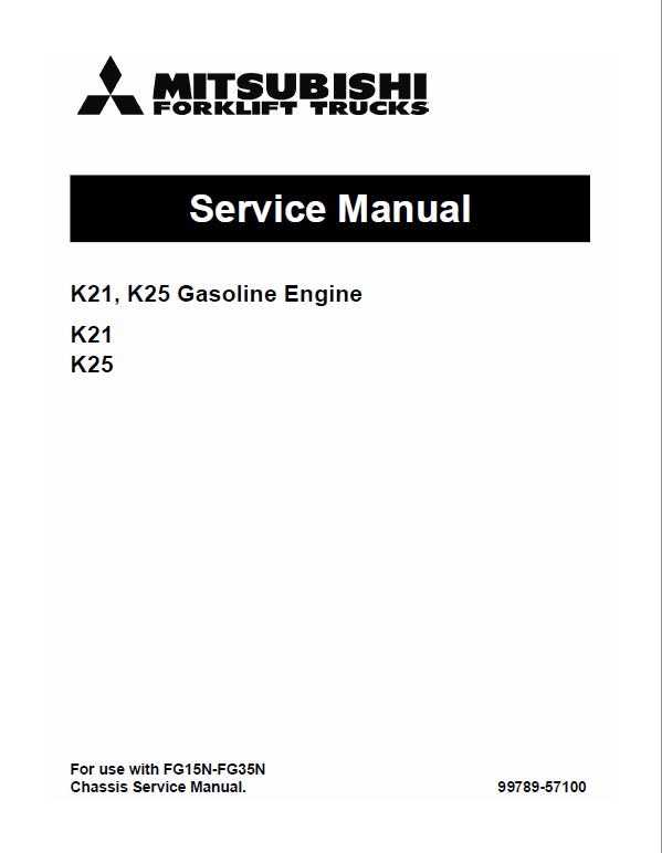 Mitsubishi FGC15N, FGC18N, FGC20CN, FGC20N, FGC20N HO Forklift Service Manual