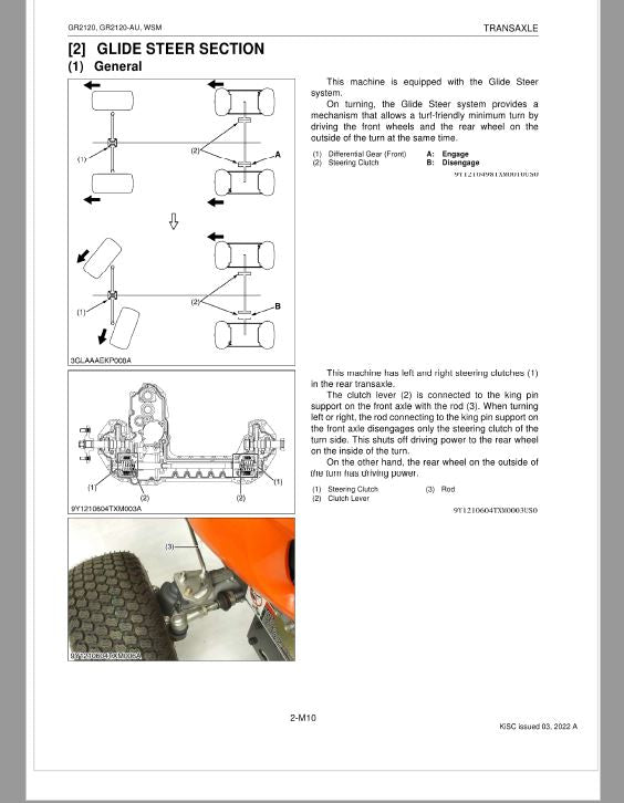 Kubota GR2120, GR2120-AU Lawn Mower Workshop Service Repair Manual