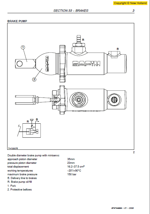 New Holland LM1133 Telehandlers Service Manual Workshop Guide