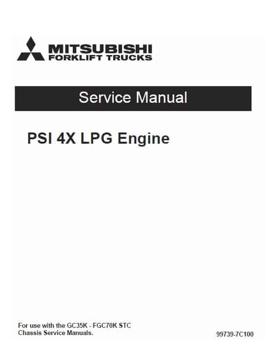 Mitsubishi FGC55K, FGC55K STC, FGC60K, FGC70K, FCG70K STC Forklift Service Manual