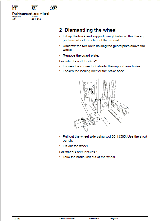 BT RR N, RR B, RR E, RR M Series Forklift Truck Service Manual