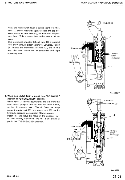 Komatsu D60S-7 and S65S-7 Dozer Service Manual Workshop Guide