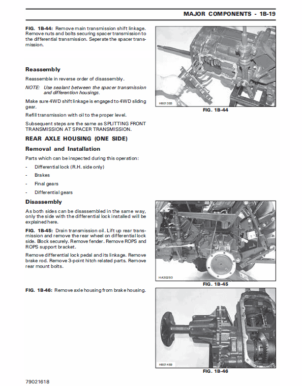 Massey Ferguson 1429, 1433, 1440 Tractor Service Manual Workshop Guide