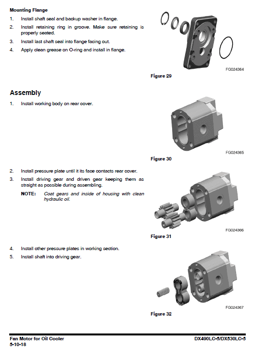 Doosan DX490LC-5 and DX530LC-5 Excavator Service Manual Workshop Guide
