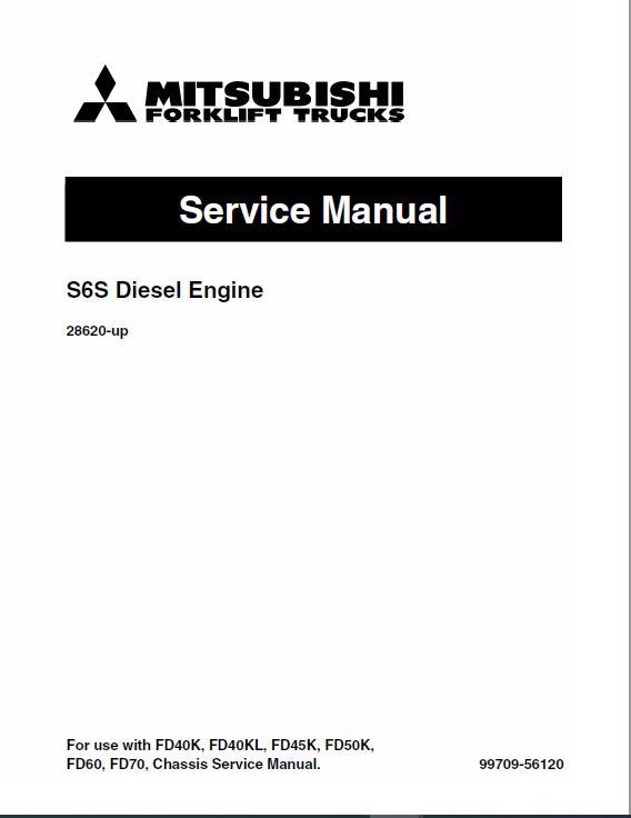 Mitsubishi FD40N, FD45N, FD50CN, FD50N, FD55N Forklift Service Manual