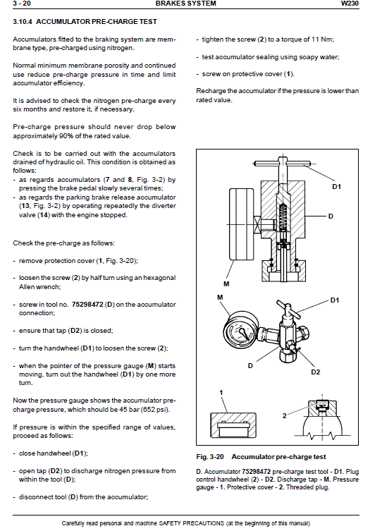 New Holland W230 Wheeled Loader Service Manual Workshop Guide