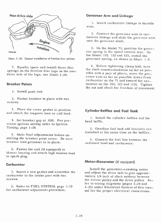 Cub Cadet 71, 102, 122 and 123 Tractor Service Manual Workshop Guide
