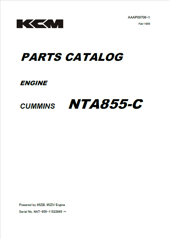Kawasaki 95ZII Wheel Loader Service Manual