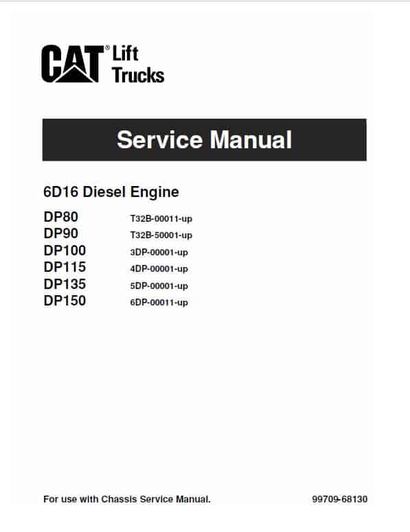CAT DP80, DP90 Forklift Lift Truck Service Manual