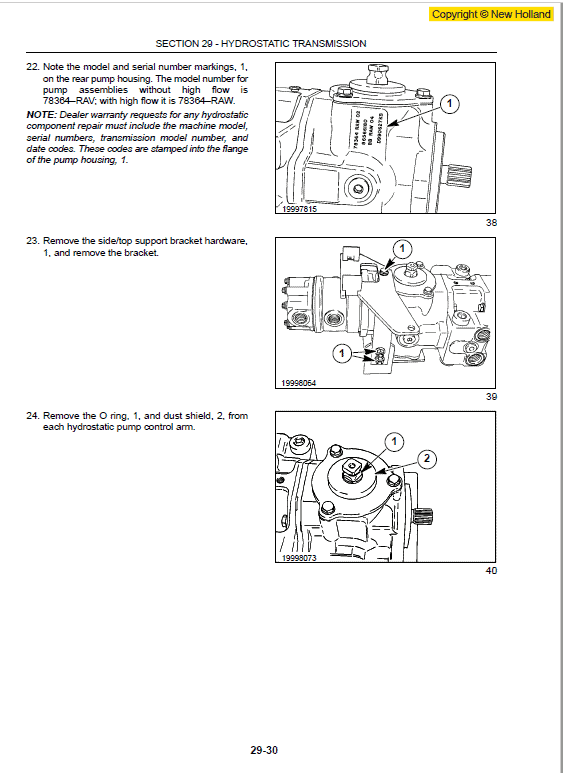 New Holland LS160 and LS170 SkidSteer Service Manual Workshop Guide