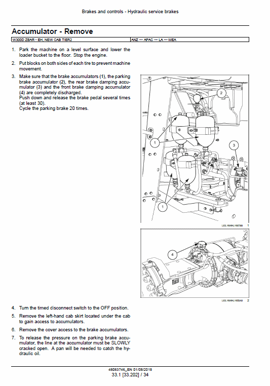 New Holland W270D, W300D Tier 2 Wheel Loader Service Manual Workshop Guide