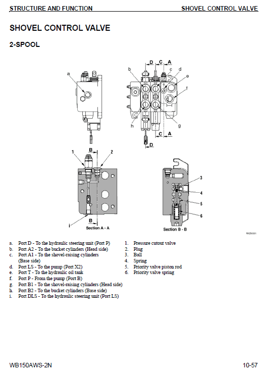 Komatsu WB150AWS-2N Backhoe Loader Service Manual Workshop Guide