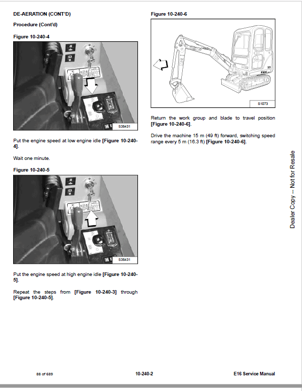 Bobcat E16 Excavator Repair Service Manual