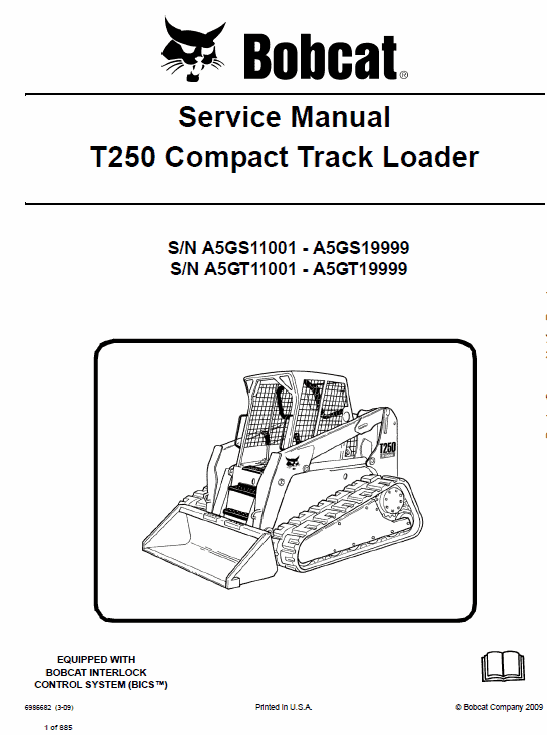 Bobcat T250 Loader Service Manual Workshop Guide