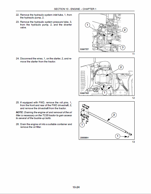 New Holland TC31, TC35, TC40, TC45 Tractor Service Manual Workshop Guide