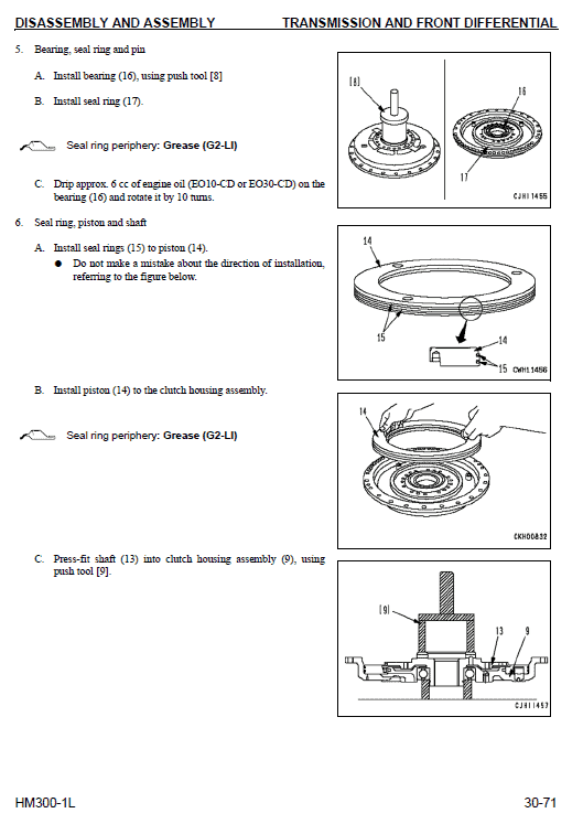 Komatsu HM300-1L Dump Truck Service Manual Workshop Guide