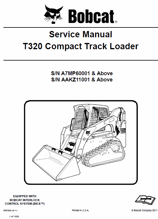 Bobcat T320 Loader Service Manual Workshop Guide