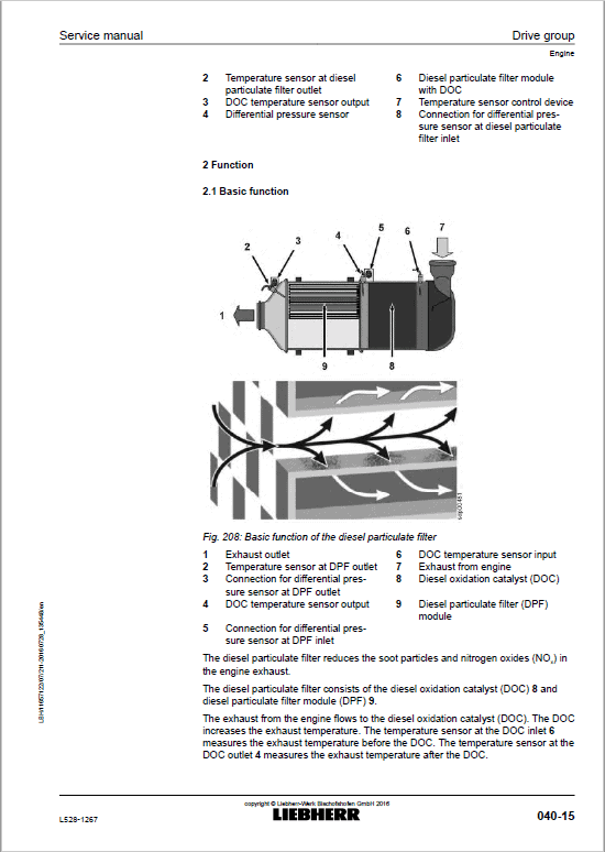 Liebherr L528 Type 1267 Wheel Loader Service Manual