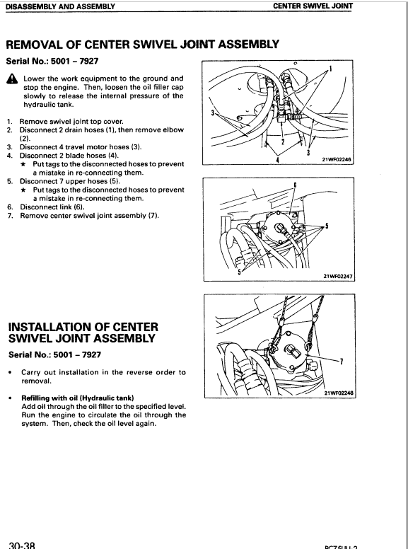 Komatsu PC75UU-2 Excavator Service Manual Workshop Guide