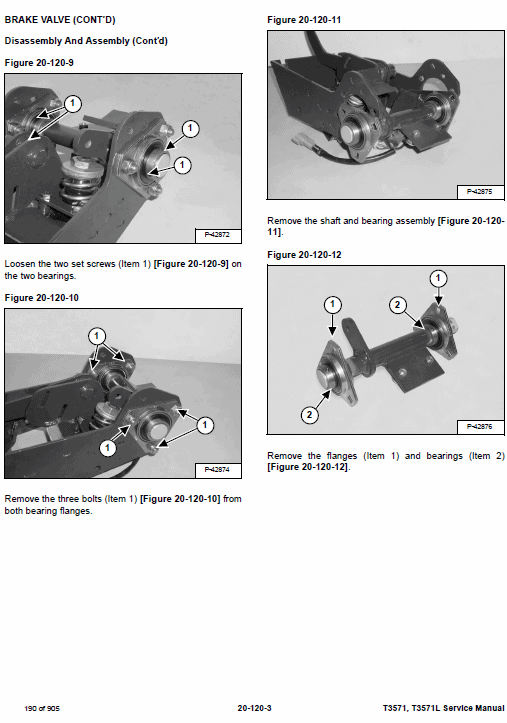 Bobcat T3571, T3571L Telescopic Handler Service Repair Manual Workshop Guide