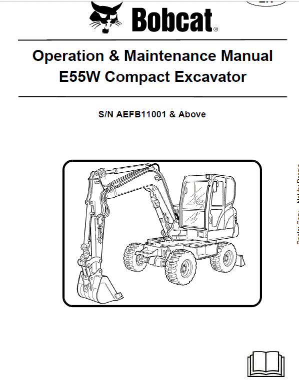 Bobcat E55W Excavator Repair Service Manual