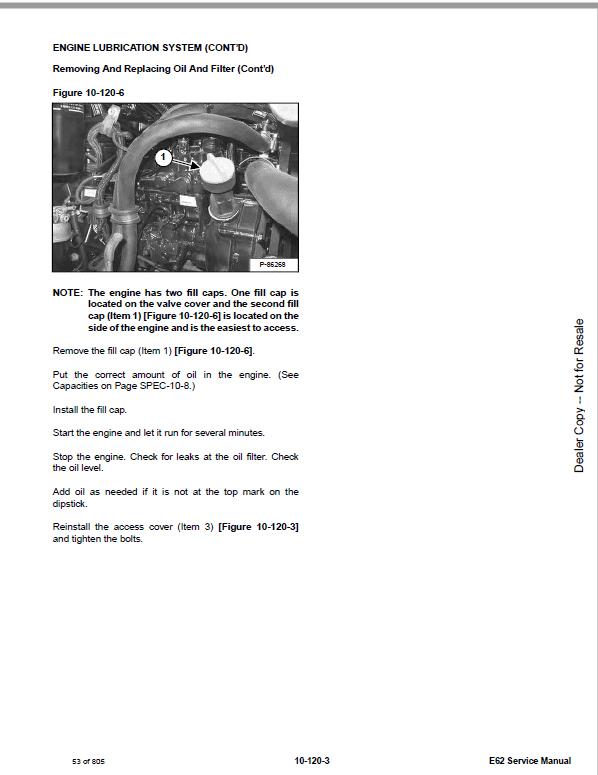 Bobcat E62 Excavator Repair Service Manual