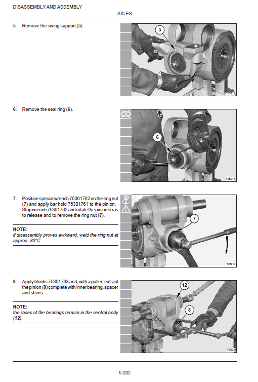 Case WX95 and WX125 Excavator Manual Workshop Guide