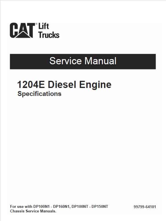CAT DP100N1, DP120N1, DP135N1, DP150N1, DP160N1 Forklift Service Manual