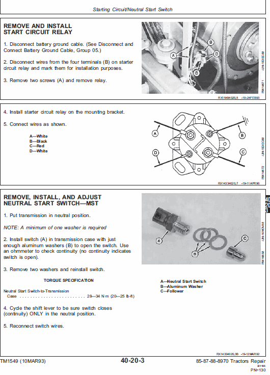 John Deere 8570, 8770, 8870, 8970 Tractor Technical Manual (TM1549) Workshop Guide