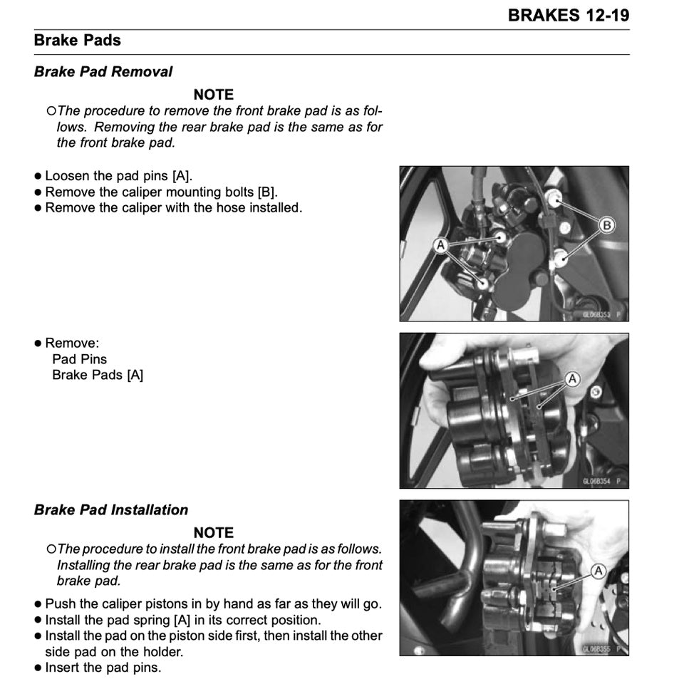 KAWASAKI NINJA 300 2013-2017 Full Manual Set – Repair & Maintenance Manual and Spare Parts Catalog and User Handbook