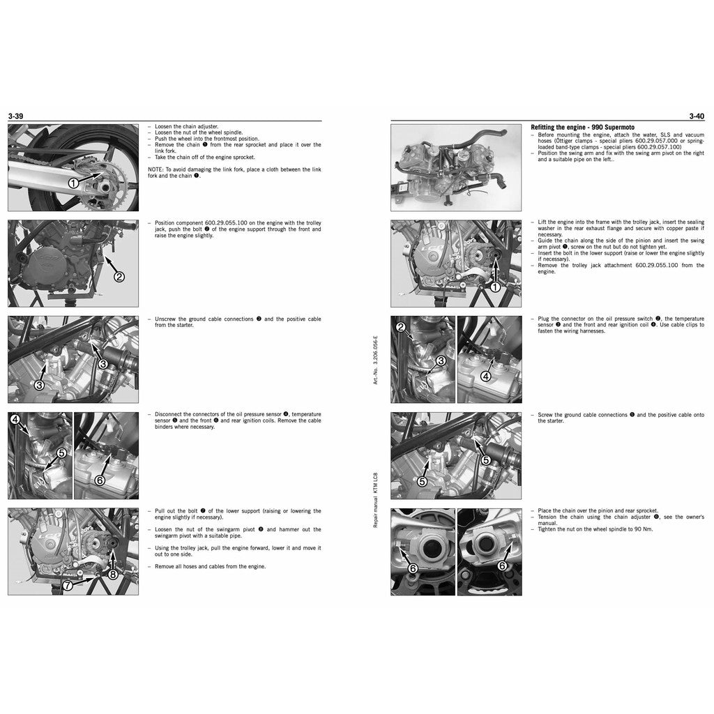 KTM 950/990 ADVENTURE 2003-2008 Full Manual Set – SERVICE REPAIR WORKSHOP MANUAL and Spare Parts Catalog and User Handbook