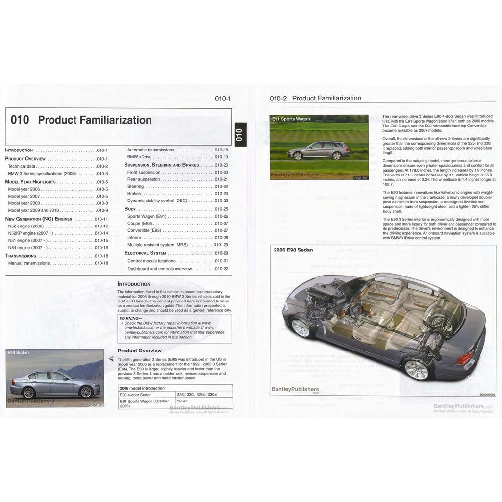 BMW 3 Series E90 325i / 328i / 330i 2006-2011 Full Manual Set – WORKSHOP REPAIR SERVICE MANUAL