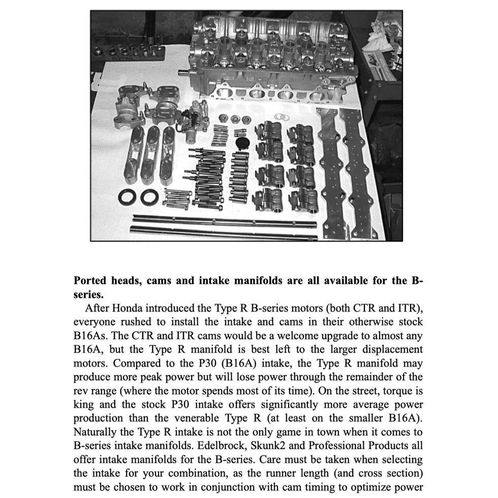 X-TREME HONDA B-SERIES ENGINES - Incl B16A1/2/3 Civic), B17A (GSR),18 A/B (VTEC Full Manual Set – B18C (GSR), B18C5 (TypeR), B20 (CRV)