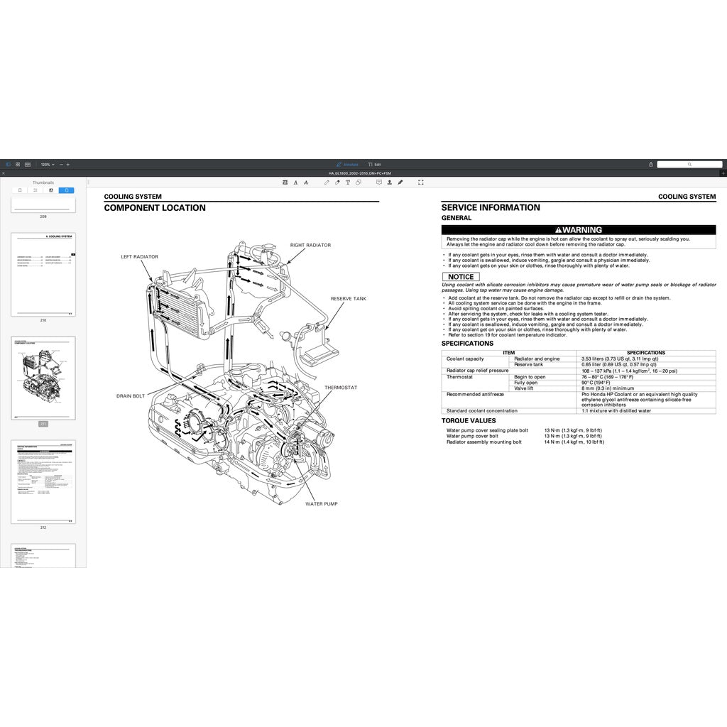 HONDA GOLD WING GL1800 2002-2010 Full Manual Set – Repair & Maintenance Manual and Spare Parts Catalog and User Handbook