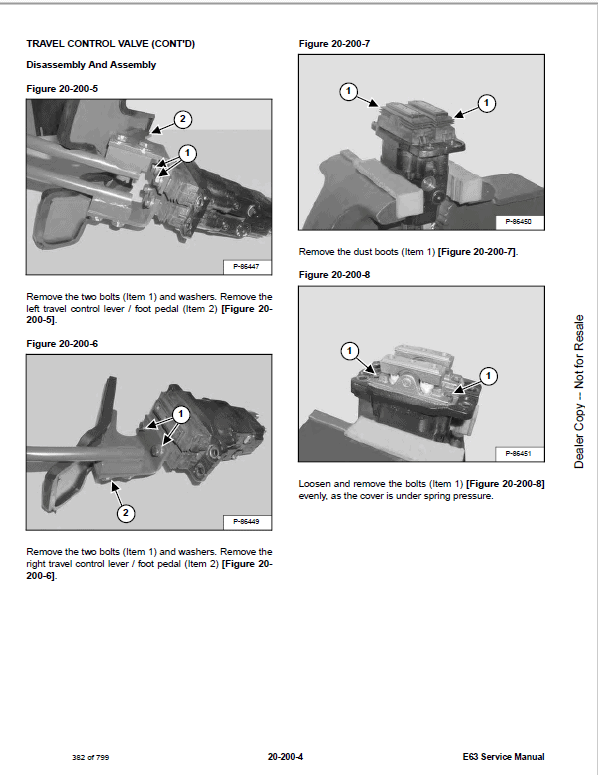 Bobcat E63 Excavator Repair Service Manual