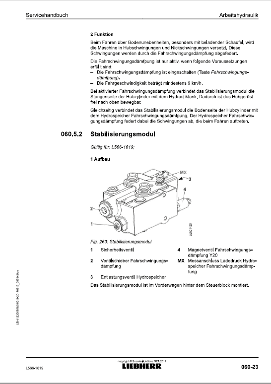 Liebherr L566 Type 1619 Wheel Loader Service Manual