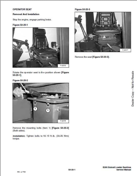 Bobcat B300 Loader Service Repair Manual