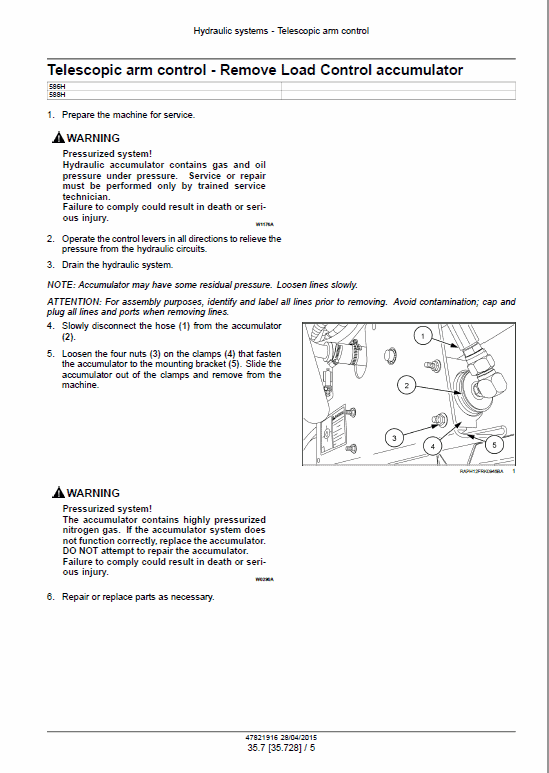 Case 586H, 588H Forklift Service Manual Workshop Guide