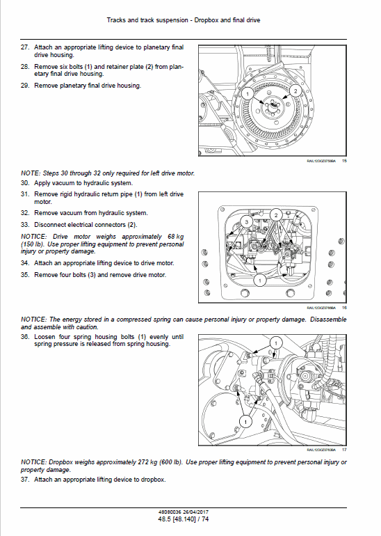 New Holland D125C Tier 2 Crawler Dozer Service Manual Workshop Guide